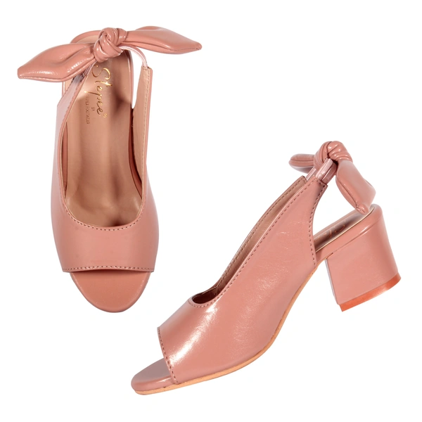 Kids Short heel open toe sandals for girls - Pink