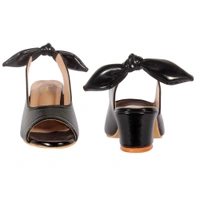 Kids Short heel open toe sandals for girls - Black
