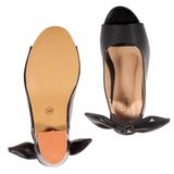 Kids Short heel open toe sandals for girls - Black