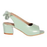 Kids Short heel open toe sandals for girls - Sea green
