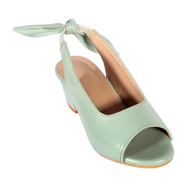 Kids Short heel open toe sandals for girls - Sea green