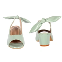 Kids Short heel open toe sandals for girls - Sea green