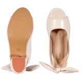 Kids Short heel open toe sandals for girls - Cream