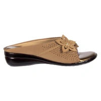 Soft pillow comfort slippers for wome with siroski - Copper
