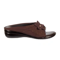 Soft pillow comfort slippers for wome with siroski - Brown