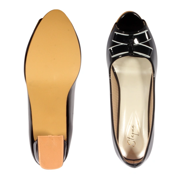 Open toe heel belly with 2 inch heel for women - Black