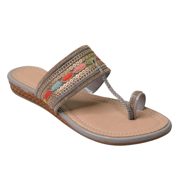 Gripex Footwear flat casualt slippers - Gray