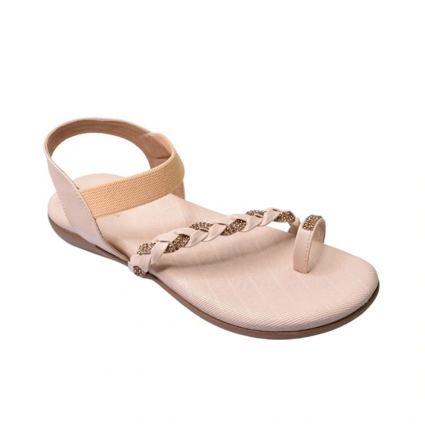 Stepee Flat arba Sandal with extra padding - Cream