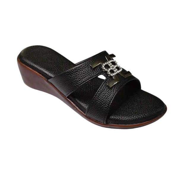 Stepee Soft Pillow Comfort Slippers For Women - Black