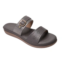 Stepee Flat Arba Sandal With Extra Padding - Gray