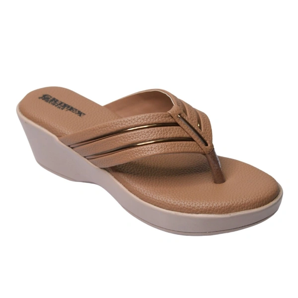 Stepee soft padding comfort slippers for women - Tan