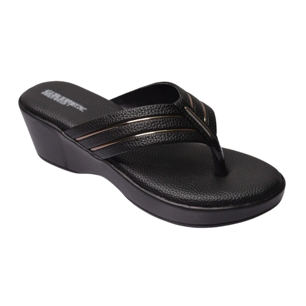 Stepee soft padding comfort slippers for women - Black