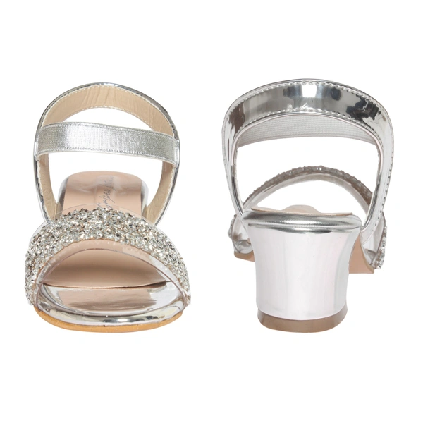 STEPEE Kids- Stepee Girls  Heels - Silver