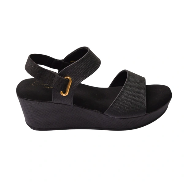 STEPEE Platform wedges  slipper for women - 6 Pair set - Black