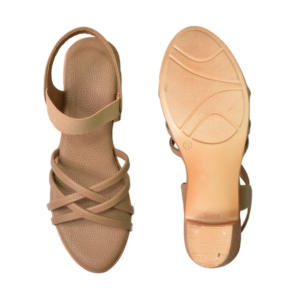 STEPEE Women Heel-6 Pair set - Beige
