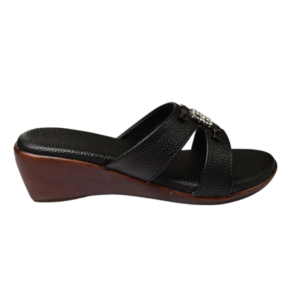 Stepee Soft Pillow Comfort Slippers For Women - Black