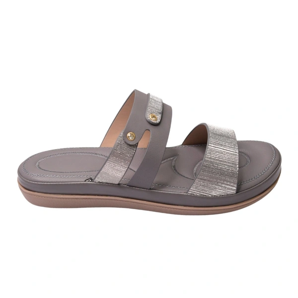 Stepee Flat Arba Sandal With Extra Padding - Gray