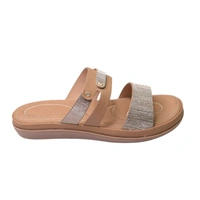 Stepee Flat Arba Sandal With Extra Padding - Tan