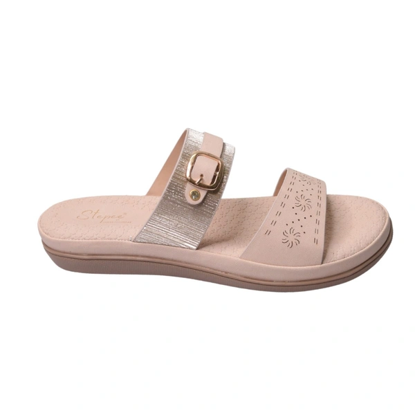 Stepee Flat Arba Sandal With Extra Padding - Cream