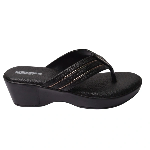 Stepee soft padding comfort slippers for women - Black