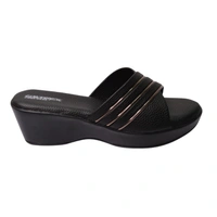 Stepee Soft Pillow Comfort Slippers For Women - Black