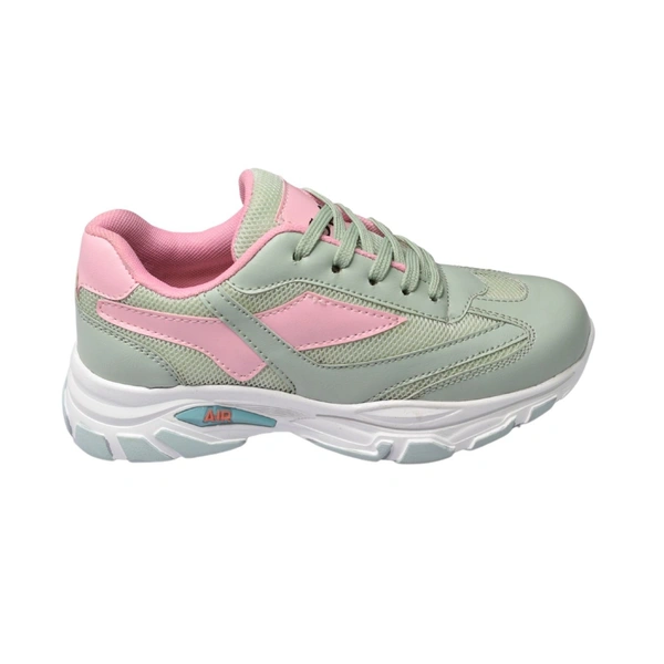 Stepee Womens White Sole Casual Walking Sneakers Shoes - Green