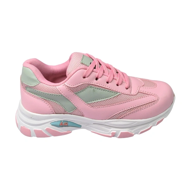 Stepee Womens White Sole  Casual Walking Sneakers Shoes - Pink