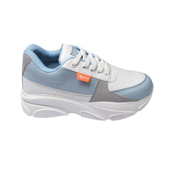 Stepee Comfotable Lightweight Casual Lace-Up Sneaker for Women/Girls - Blue