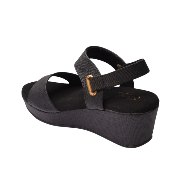 STEPEE Platform wedges  slipper for women - 6 Pair set - Black