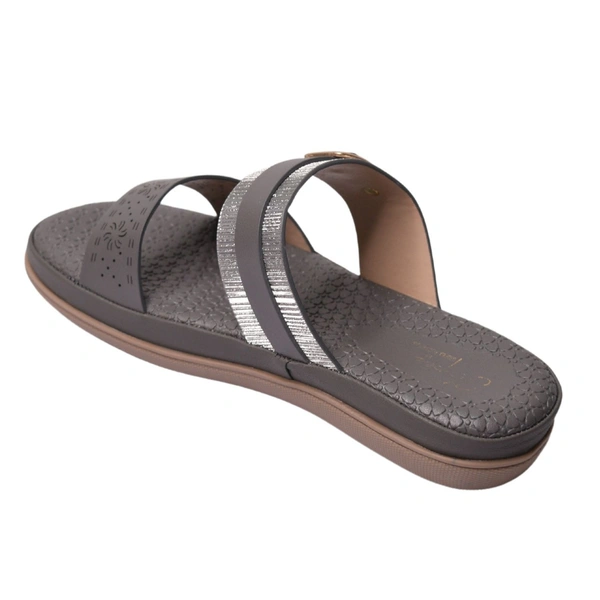 Stepee Flat Arba Sandal With Extra Padding - Gray