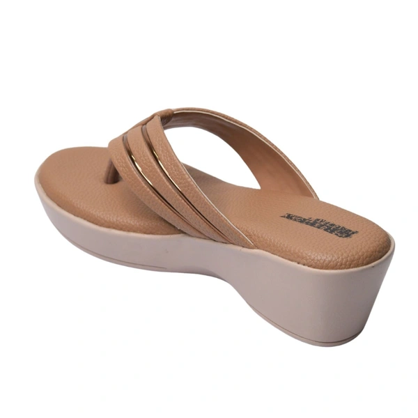 Stepee soft padding comfort slippers for women - Tan
