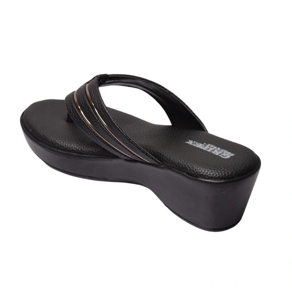 Stepee soft padding comfort slippers for women - Black
