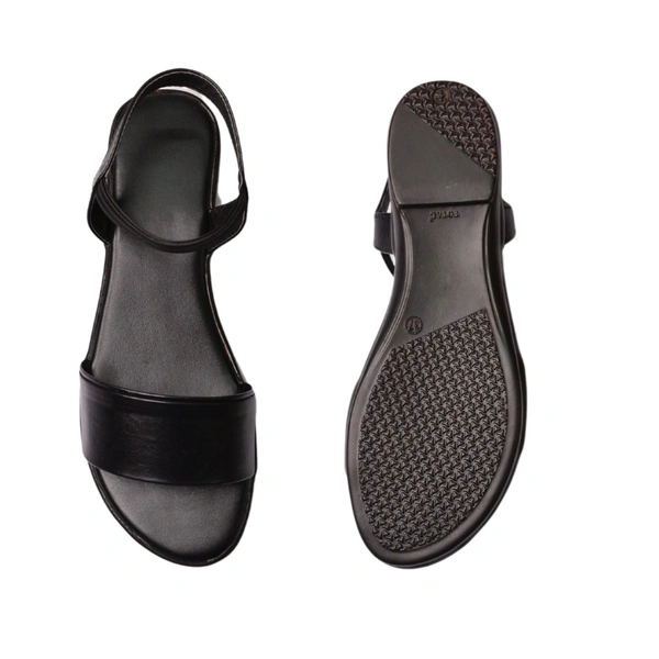 STEPEE Flat formal sandals for women with soft and casual look - Black