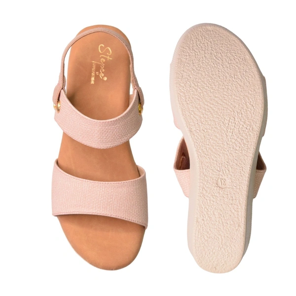 STEPEE Platform wedges  slipper for women - 6 Pair set - Peach