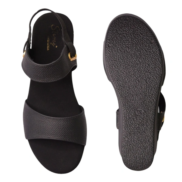STEPEE Platform wedges  slipper for women - 6 Pair set - Black