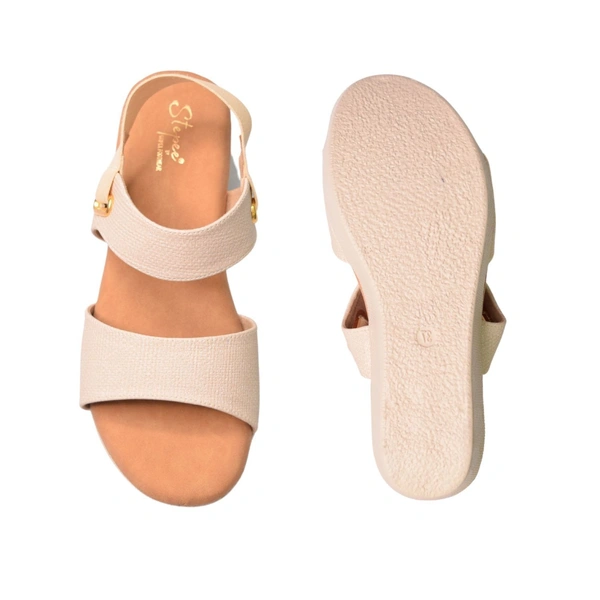STEPEE Platform wedges  slipper for women - 6 Pair set - Cream