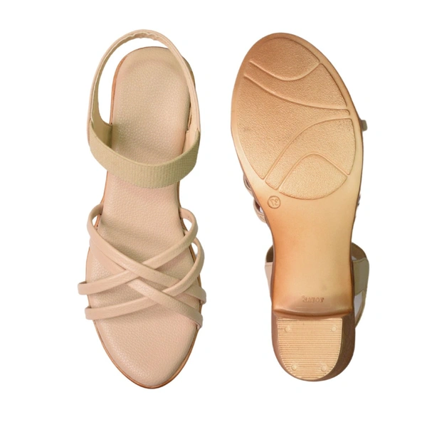 STEPEE Women Heel-6 Pair set - Cream
