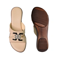 Stepee Soft Pillow Comfort Slippers For Women - Cream