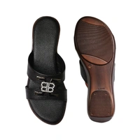 Stepee Soft Pillow Comfort Slippers For Women - Black
