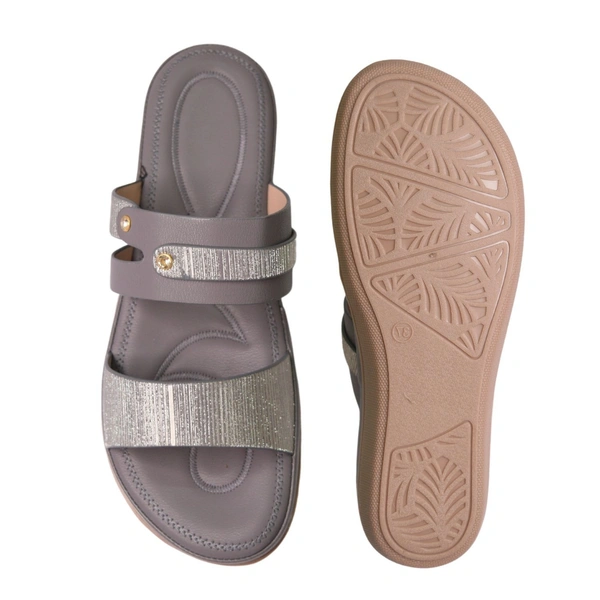 Stepee Flat Arba Sandal With Extra Padding - Gray