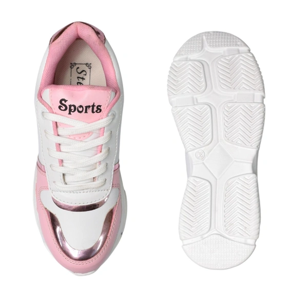 Stepee Women and Girls Sports Walking Shoes - Pink