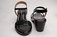 stepee Women Black heel sandals - Black