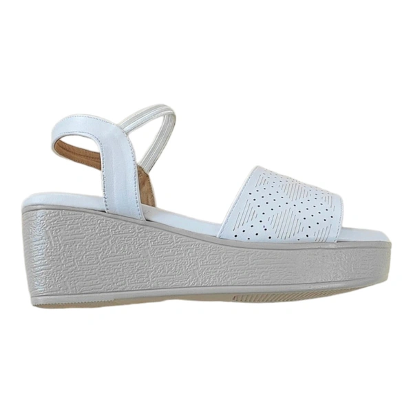 STEPEE Lazer upper Platform sandal - White