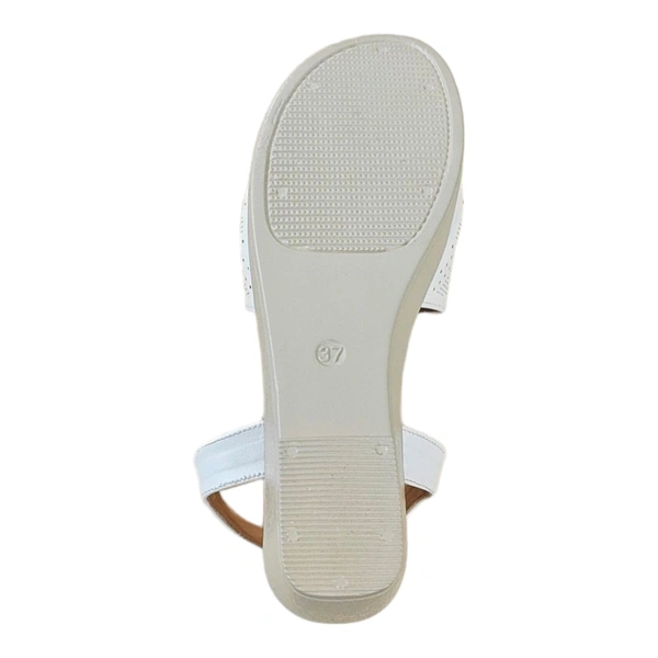STEPEE Lazer upper Platform sandal - White