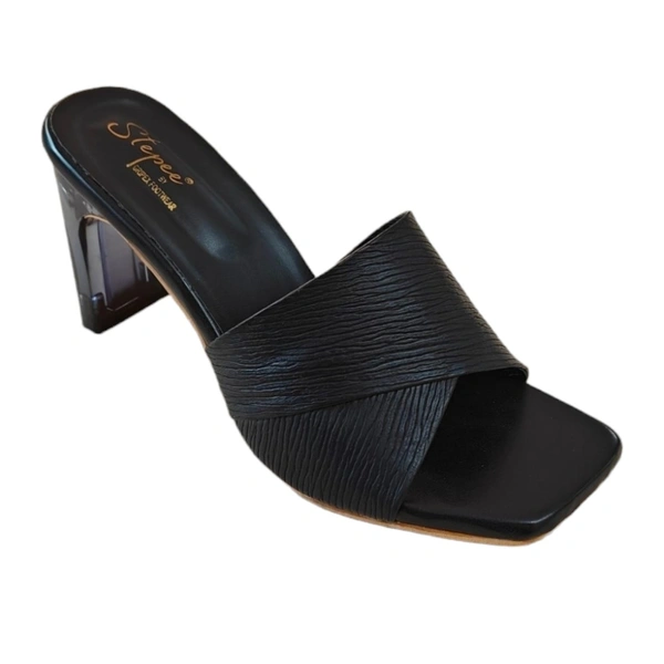 STEPEE Glass Heel - Black