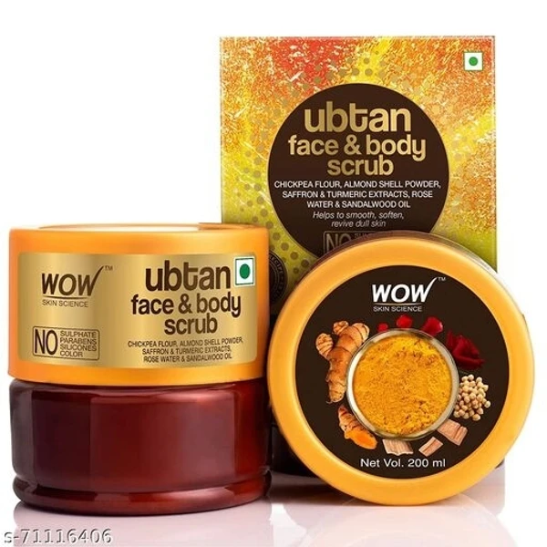 GBPb-71116406 WOW Skin Science Ubtan Face & Body Scrub - Almond, Scrub