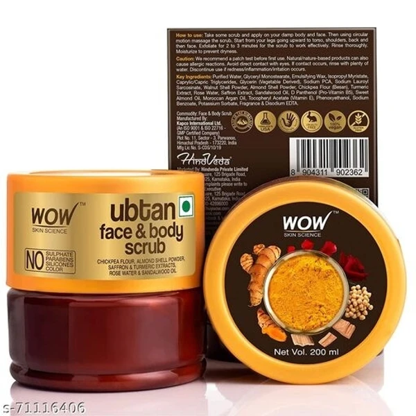 GBPb-71116406 WOW Skin Science Ubtan Face & Body Scrub - Almond, Scrub