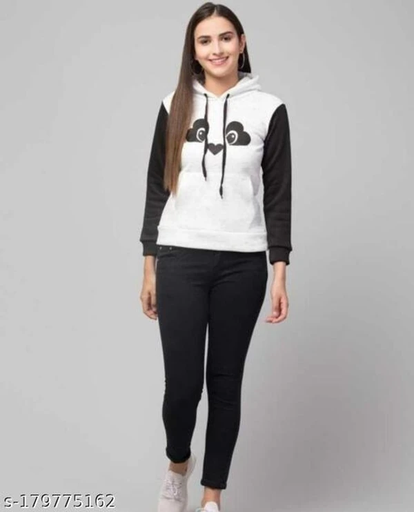 GWSb-179775162 stylish panda huddy for women for winter - White, XS