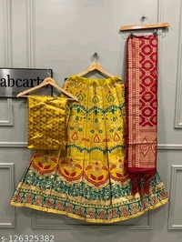 GLCa-126325381 Woven design semistitched lehenga choli - Semi Stitched, Lunar Green