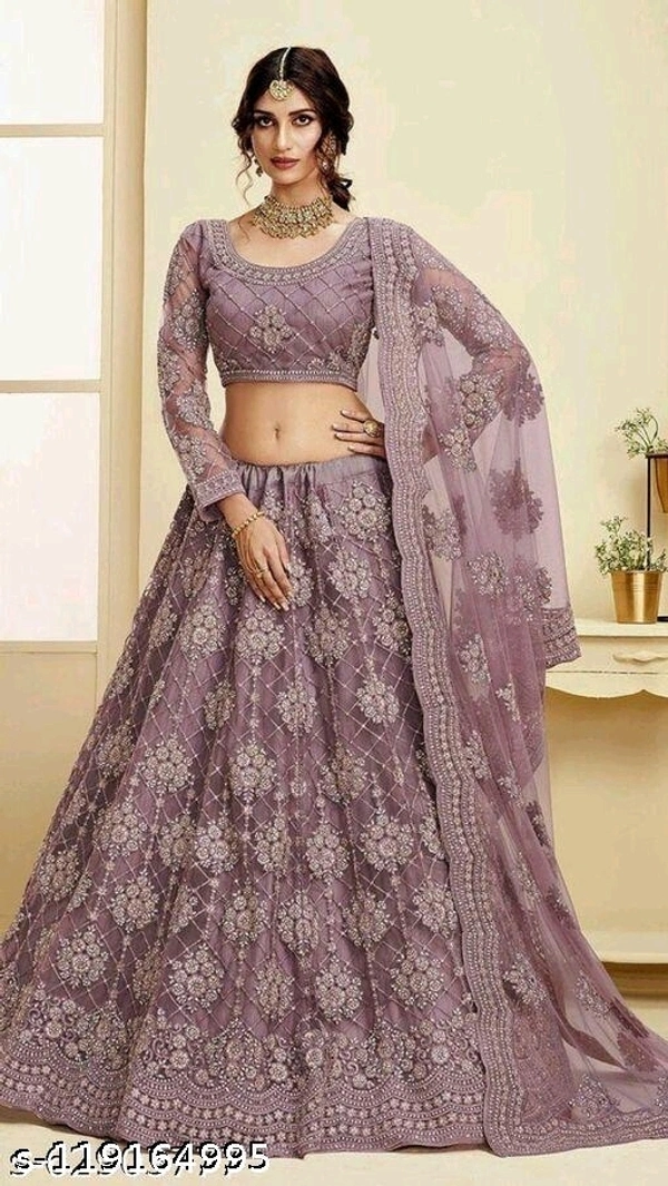 GLCb-119164995 saheli_Lavendar_ Lehanga - Old Lavender, Free Size